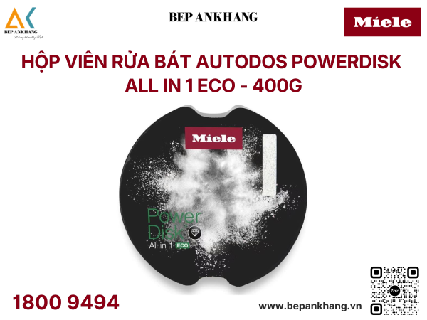 Hộp Viên rửa bát Autodos PowerDisk  All in 1 ECO - 400g